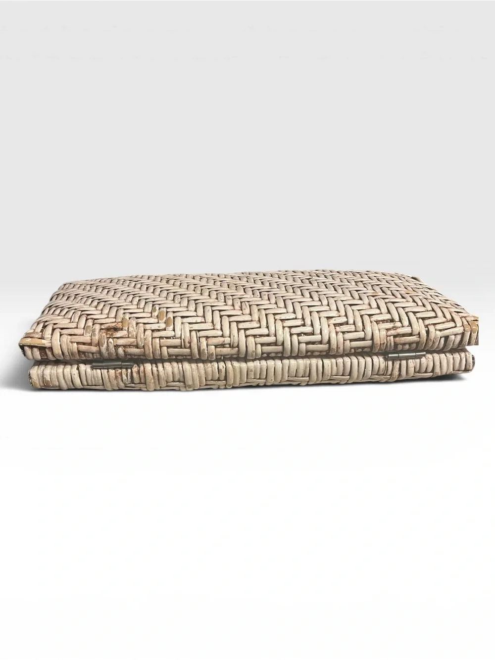 Sarah Stewart Woven Straw Envelope Clutch - natural beige sz M